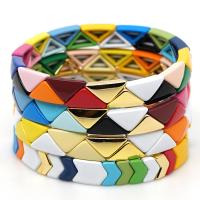 Moda pulseras de la aleación de Zinc, Esférico, barniz de secado al horno, Joyería & unisexo, más colores para la opción, libre de níquel, plomo & cadmio, diámetro interior:aproximado 165mm, longitud:7.28 Inch, Vendido por UD