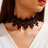 Mode Collier Choker, lacet, avec alliage de zinc, bijoux de mode & pour femme Vendu par brin