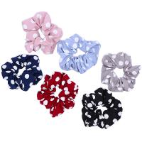 Hair Scrunchies, Cloth, Polka Dot & fashion jewelry & elastic & for woman 115mm 