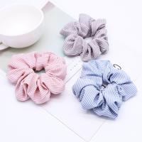 Hair Scrunchies, Cloth, fashion jewelry & elastic & for woman & stripe 95mm 