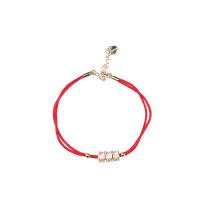 Moda pulseras de la aleación de Zinc, con cordón poliéster, chapado, Joyería & diferentes estilos para la opción & para mujer, más colores para la opción, libre de níquel, plomo & cadmio, 55mm, Vendido por Sarta