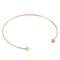 Mode Collier Choker, acier inoxydable, Placage, pavé de micro zircon & pour femme, plus de couleurs à choisir, 1.5mm, Diamètre inté Environ 145mm, Vendu par PC