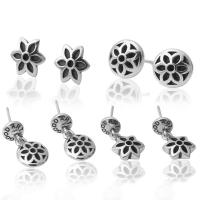 Sterling Silver Drop Earring, 925 Sterling Silver, plated & for woman & blacken 