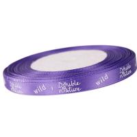 Ruban de térylène, Fibre de polyester, bijoux de mode, violet, 10mm Vendu par bobine