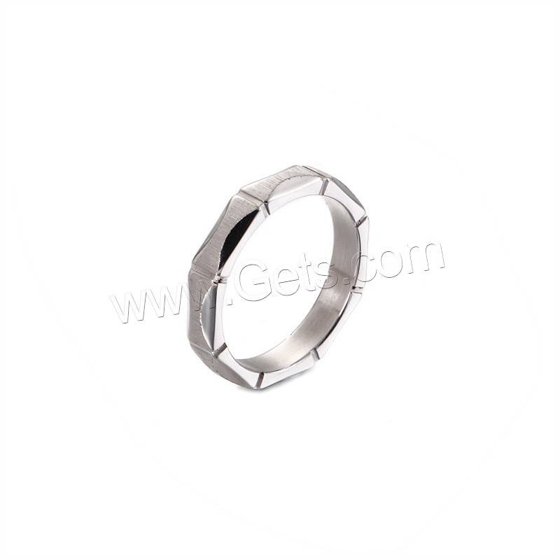 Bague en acier inoxydable, Placage, normes différentes pour le choix & pour femme, plus de couleurs à choisir, 4mm, Vendu par PC