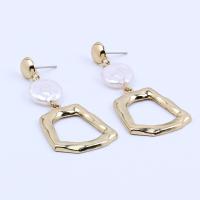 Plastic Pearl Zinc Alloy Earring, with Plastic Pearl, plated, fashion jewelry & for woman 