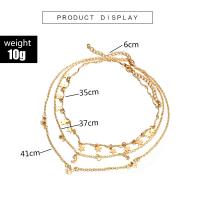 Fashion Multi Layer Necklace, Zinc Alloy, plated, fashion jewelry & for woman & with rhinestone nickel, lead & cadmium free 