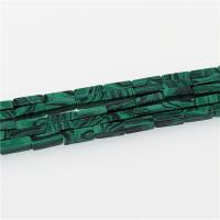 Natural Malachite Beads, Rectangle, polished, DIY, green Approx 15.35 Inch, Approx 