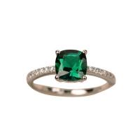 Zircon pavent l'anneau en laiton de doigt, Alliage de cuivre, Motif géométrique, Placage de couleur platine, pavé de micro zircon, plus de couleurs à choisir, 7*7mm, Vendu par PC