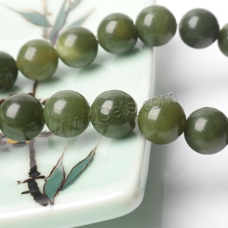 Jasper Stone Beads, Round, polished, DIY & different size for choice, green, Sold By Strand