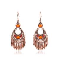 Fashion Fringe Earrings, Zinc Alloy, plated 