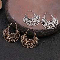 Zinc Alloy Drop Earring, Geometrical Pattern, plated, hollow 