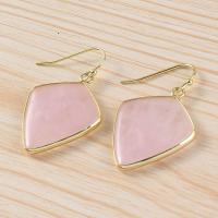 Gemstone Drop Earring, gold color plated, for woman 