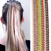 Fornitura de pasador de pelo, aleación de zinc, chapado, Joyería & para mujer & con diamantes de imitación, más colores para la opción, libre de níquel, plomo & cadmio, 385mm, Vendido por UD