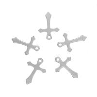 Stainless Steel Cross Pendants, 304 Stainless Steel, original color Approx 1mm 