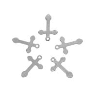 Stainless Steel Cross Pendants, 304 Stainless Steel, original color Approx 1mm 