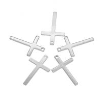 Stainless Steel Cross Pendants, 304 Stainless Steel, original color Approx 1mm 