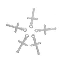 Stainless Steel Cross Pendants, 304 Stainless Steel, original color Approx 1mm 