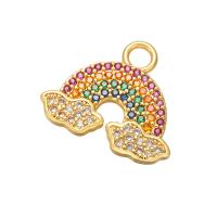 Pendentifs strass en laiton, Placage de couleur d'or, DIY & styles différents pour le choix & avec strass, couleur métallique plaquée    Vendu par PC