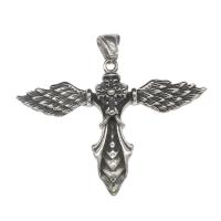 Pendentifs en titane, Acier titane, forme d'aile, couleur originale Environ 4.8mm, Vendu par PC