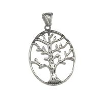 Pendentifs en titane, Acier titane, Arbre de vie, couleur originale Environ 4.5mm, Vendu par PC