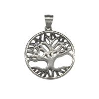 Pendentifs en titane, Acier titane, Arbre de vie, couleur originale Environ 5mm, Vendu par PC