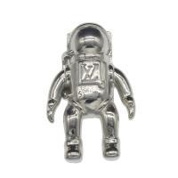 Pendentifs en titane, Acier titane, astronaute, couleur originale Environ 6mm, Vendu par PC