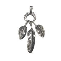 Pendentifs en titane, Acier titane, forme de plume, couleur originale Environ 4mm, Vendu par PC