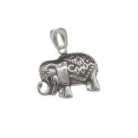 Pendentifs en titane, Acier titane, éléphant, couleur originale Environ 4.5mm, Vendu par PC