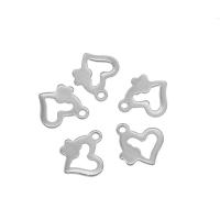 Stainless Steel Heart Pendants, 304 Stainless Steel, original color Approx 1mm 