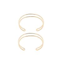 Messing Manschette Armband, goldfarben plattiert, DIY & hohl, metallische Farbe plattiert, 68x55mm, verkauft von PC