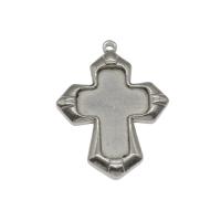 Stainless Steel Cross Pendants, original color Approx 2mm 