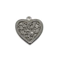 Stainless Steel Heart Pendants, original color Approx 1.5mm 