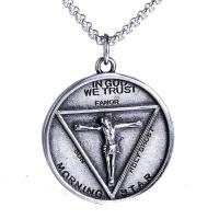 Pendentifs en acier inoxydable, pour homme, argent, 45mm, Vendu par PC