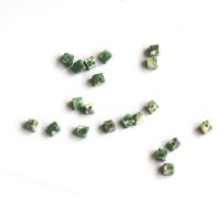 Piedra de Punto Verde compnete para piendientes caída, Cuadrado, También se puede utilizar como accesorios para el cabello o  la DIY decoración del teléfono celular, verde, 4x4x4mm, 50PCs/Bolsa, Vendido por Bolsa