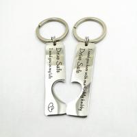 Clés déployante en acier inoxydable, Acier inoxydable 304, avec le motif de lettre & pour le couple, couleur originale 30mm é, Vendu par fixé