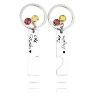 Clés déployante en acier inoxydable, Acier inoxydable 304, avec le motif de lettre & pour femme, couleur originale 30mm Vendu par lot