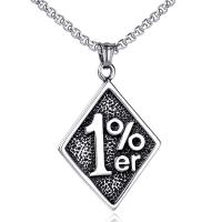 Pendentifs en acier inoxydable, Acier titane, pour homme, argent, Vendu par PC