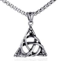 Pendentifs en titane, Acier titane, triangle, pour homme, argent, Vendu par PC