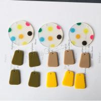 Acrílico decoración colgando, Lunares & También se puede utilizar como accesorios para el cabello o  la DIY decoración del teléfono celular & diverso tamaño para la opción, más colores para la opción, 10PCs/Bolsa, Vendido por Bolsa