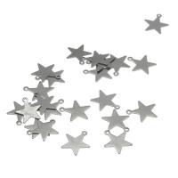 Stainless Steel Pendants, 304 Stainless Steel, Star, original color Approx 1mm 