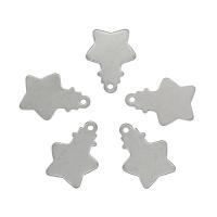 Stainless Steel Pendants, 304 Stainless Steel, Star, original color Approx 1mm 