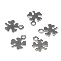 Stainless Steel Extender Chain Drop, 304 Stainless Steel, Four Leaf Clover, metallic color plated 100/Bag 