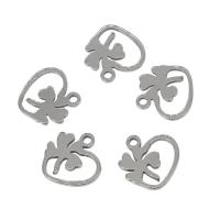 Stainless Steel Extender Chain Drop, 304 Stainless Steel, Four Leaf Clover, metallic color plated 100/Bag 