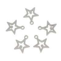 Stainless Steel Extender Chain Drop, 304 Stainless Steel, Star, metallic color plated 100/Bag 