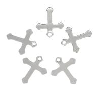 Stainless Steel Extender Chain Drop, 304 Stainless Steel, Cross, metallic color plated 100/Bag 