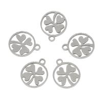 Stainless Steel Extender Chain Drop, 304 Stainless Steel, Four Leaf Clover, metallic color plated 100/Bag 