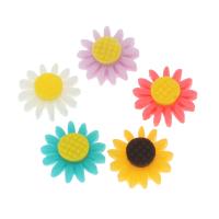 Resina de la manera Cabujones, Flor, uso para la celda DIY / cadena de llaves / tocado / broche, más colores para la opción, libre de níquel, plomo & cadmio, 16x6mm, 200/Bolsa, Vendido por Bolsa