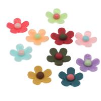 Resina de la manera Cabujones, Flor, uso para la celda DIY / cadena de llaves / tocado / broche, más colores para la opción, libre de níquel, plomo & cadmio, 22x21.5x6mm, 200/Bolsa, Vendido por Bolsa