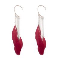 plume Boucle d'oreille goutte, bijoux de mode & Style coréen & pour femme, plus de couleurs à choisir Vendu par PC